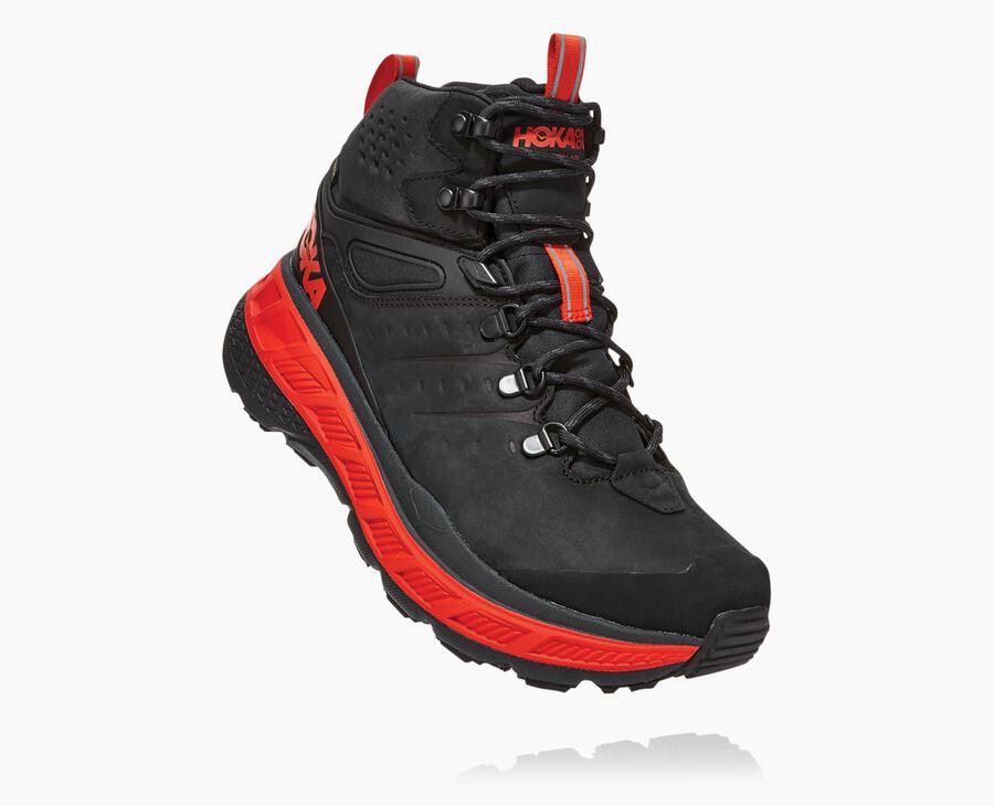 Botas De Montaña Hoka One One Hombre - Stinson Mid Gore-Tex - Negras - GFV805692